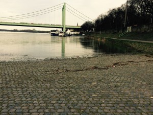 Hochwasser am Kölner Rhein